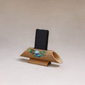 Pichwai handpainted hand carved natural bamboo wood phone