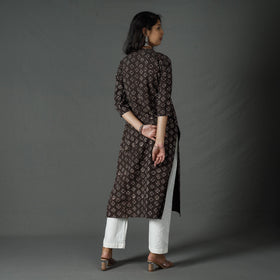  Pipad Block Printed Cotton Long Kurta for Women