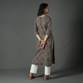 Buy Pipad Block Printed Cotton Long Kurta for Women