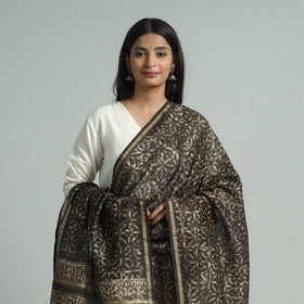 Buy Pipad Block Printed Chanderi Silk Handloom Dupatta 16 Online at iTokri.com