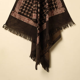  Brown Pipad Block Printed Cotton Handloom Towel