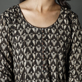  Pipad Block Printed Cotton Long Kurta for Women