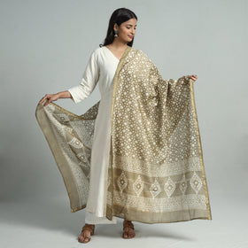  Pipad Block Printed Handloom Chanderi Silk Dupatta 65 Online 