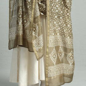  Pipad Block Printed Handloom Chanderi Silk Dupatta 65 Online 