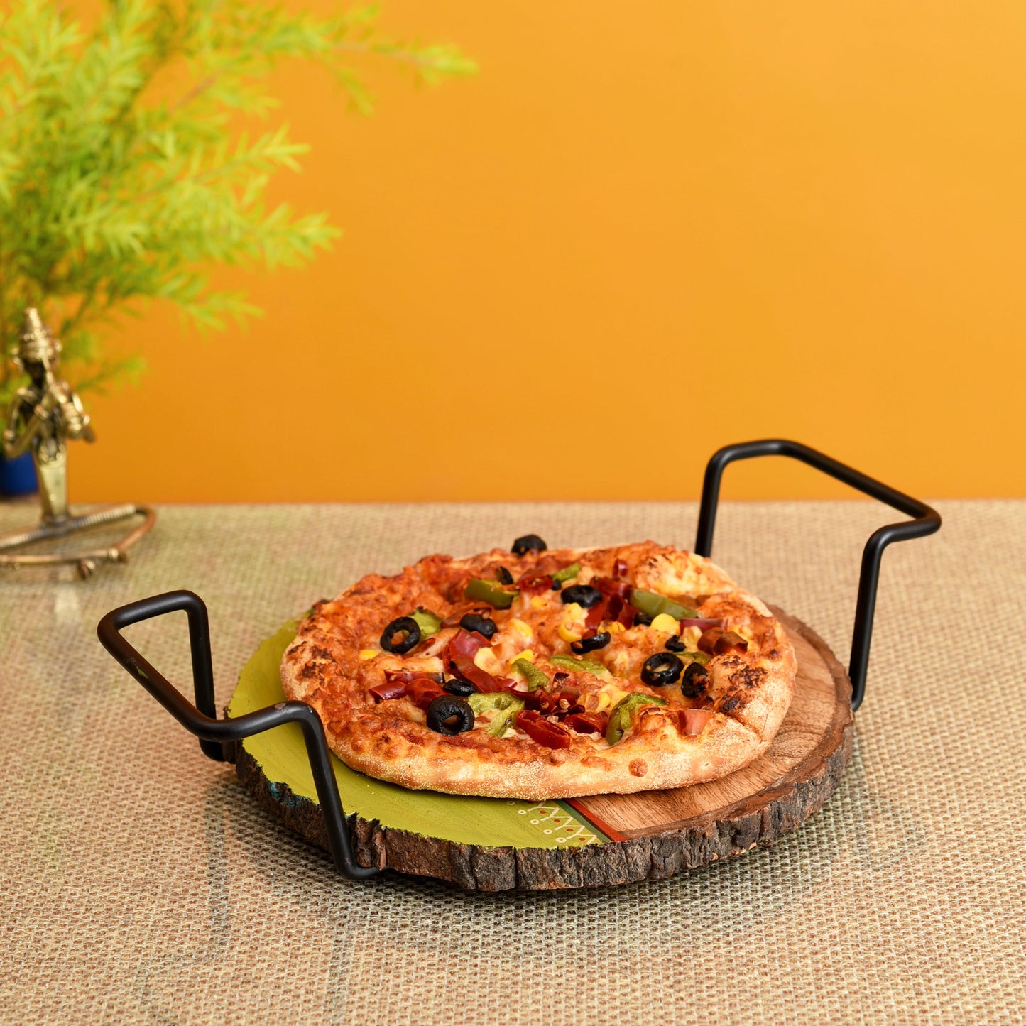 Buy Brown Pizza Server with Metal Handles Online