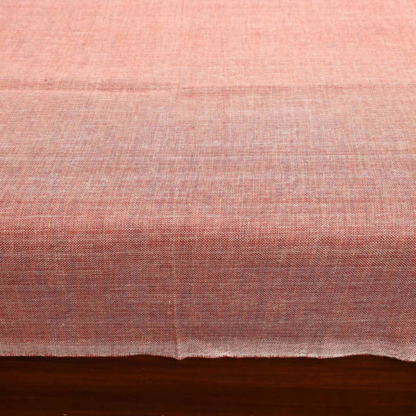 Brown - plain cotton double handloom bed cover (98 x 90 in)