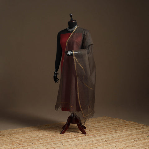 Plain cotton kota doria dupatta 10 - handcrafted