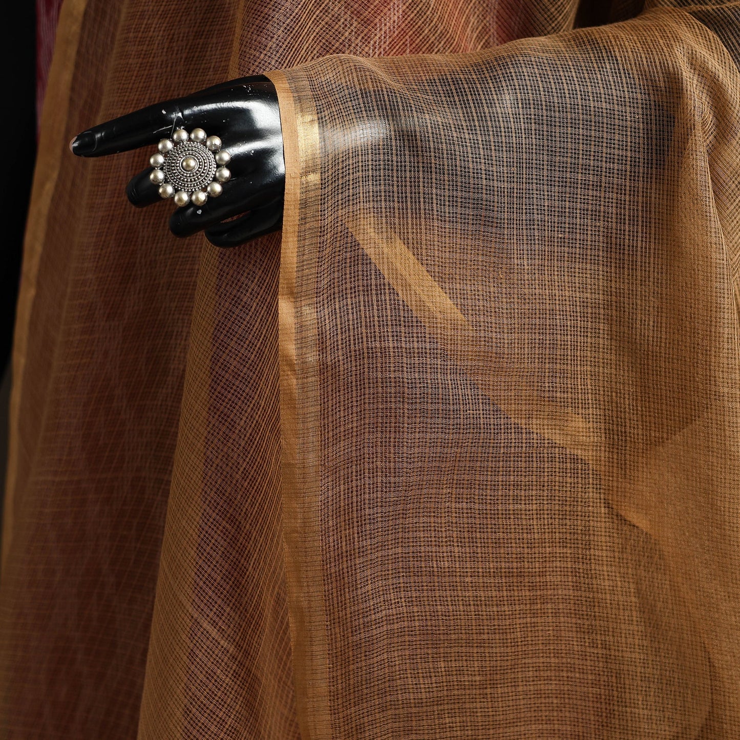 Plain cotton kota doria dupatta 30 - handcrafted