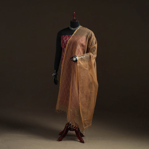 Plain cotton kota doria dupatta 30 - handcrafted