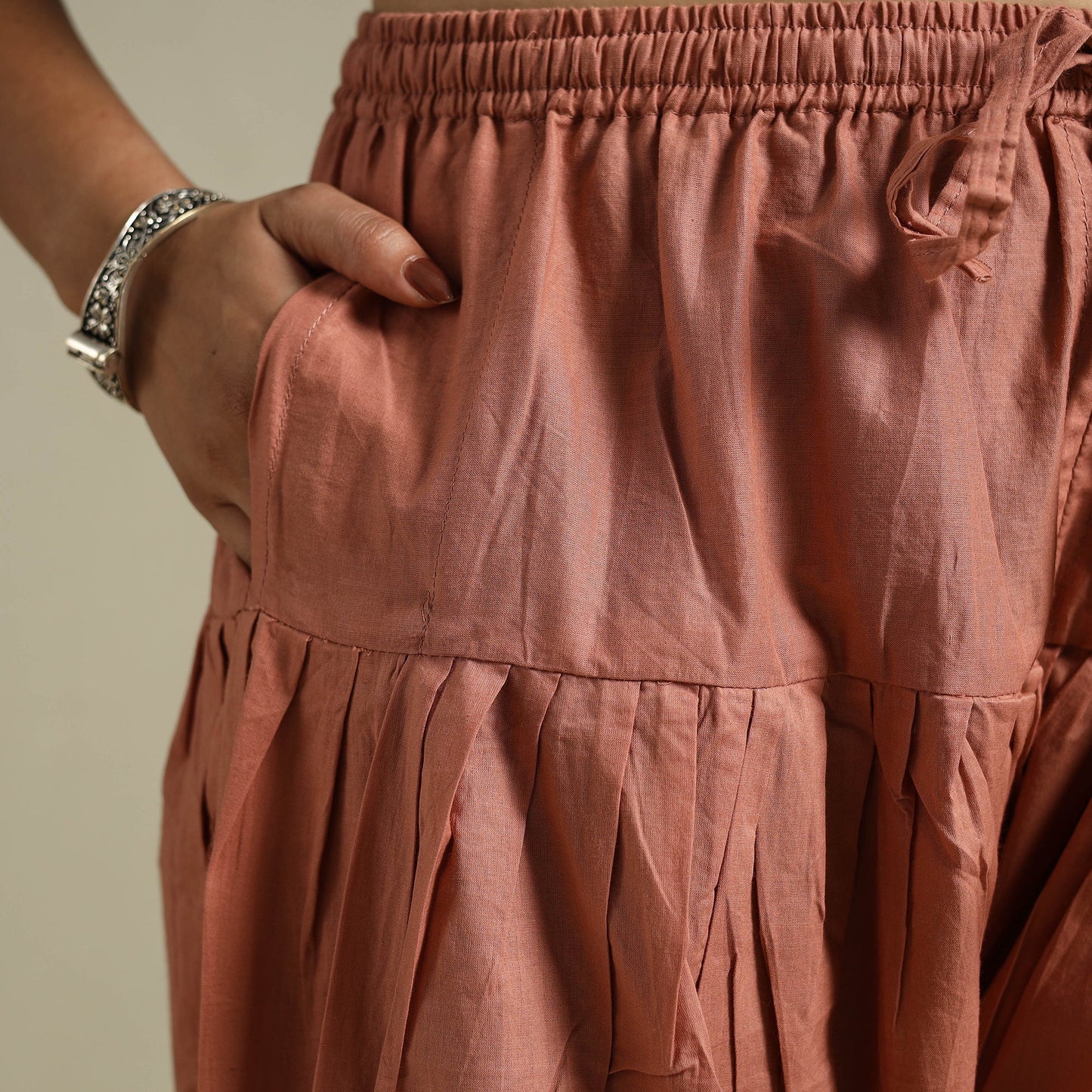 Brown Plain Cotton Women Salwar