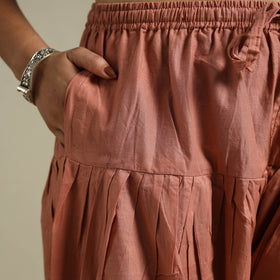 Brown Plain Cotton Women Salwar