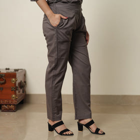 Brown - plain dyed cotton co-ord set 13 - handcrafted