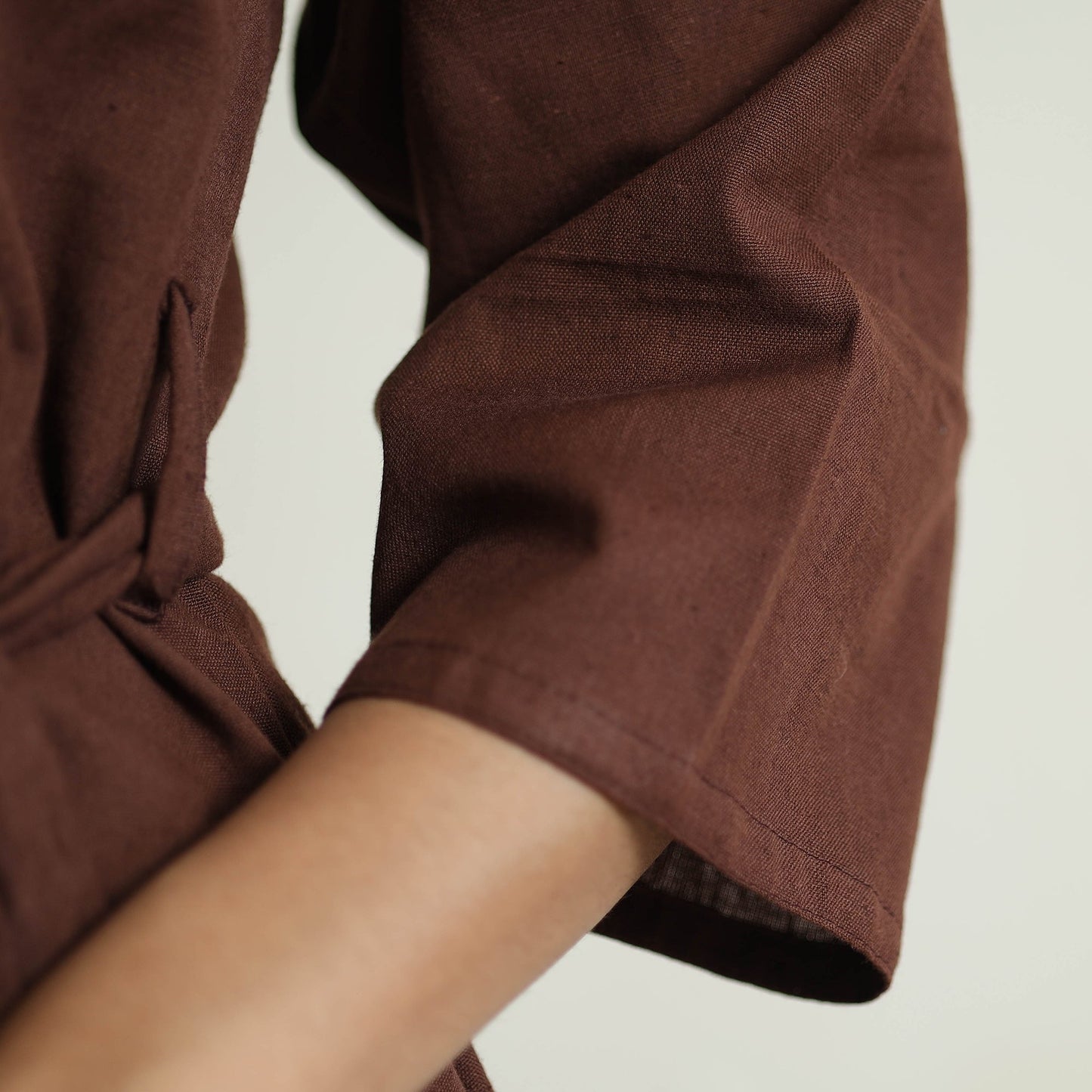  Plain Flex Cotton Collared Neck Buttoned Down Dress 