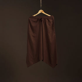 Brown - plain flex cotton elasticated harem pant 18