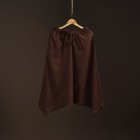 Brown - plain flex cotton elasticated harem pant 18