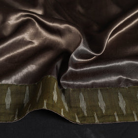 Brown Plain Mashru Silk Blouse Piece 