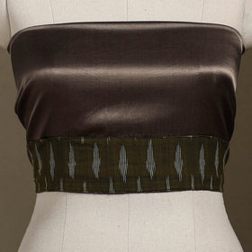 Brown Plain Mashru Silk Blouse Piece 