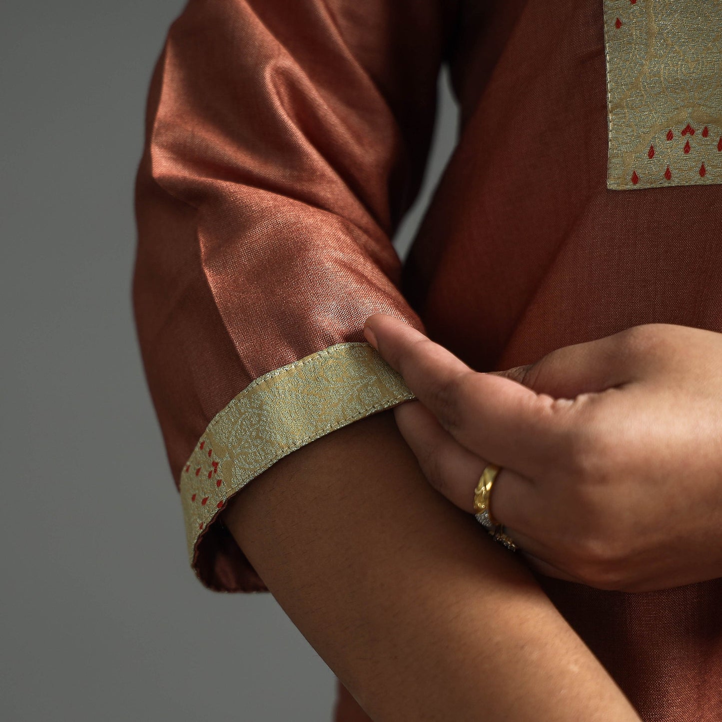 plain silk kurta 