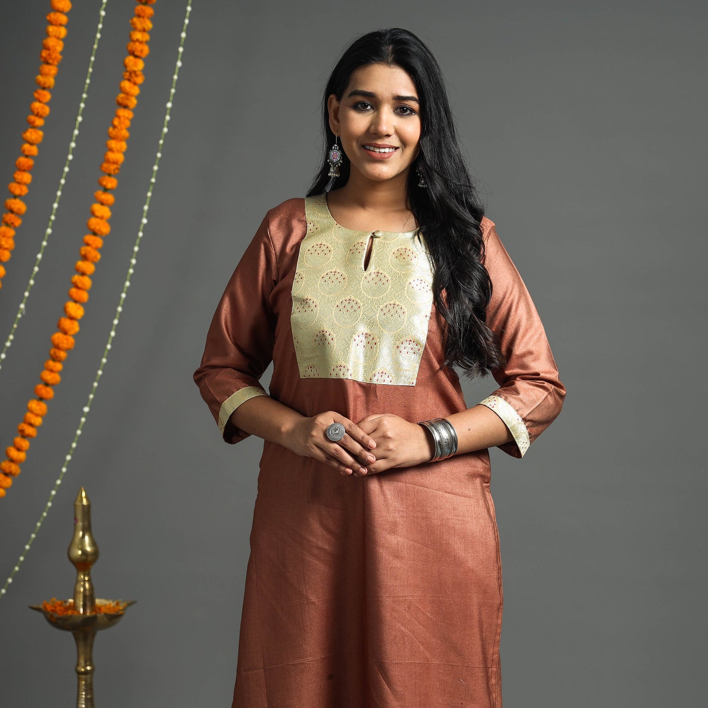 plain silk kurta 
