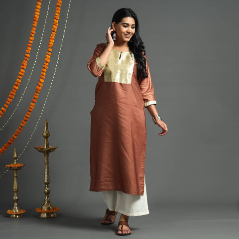 plain silk kurta 