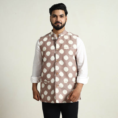Pochampally Ikat Cotton Nehru Jacket