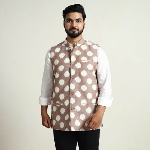 Pochampally Ikat Cotton Nehru Jacket