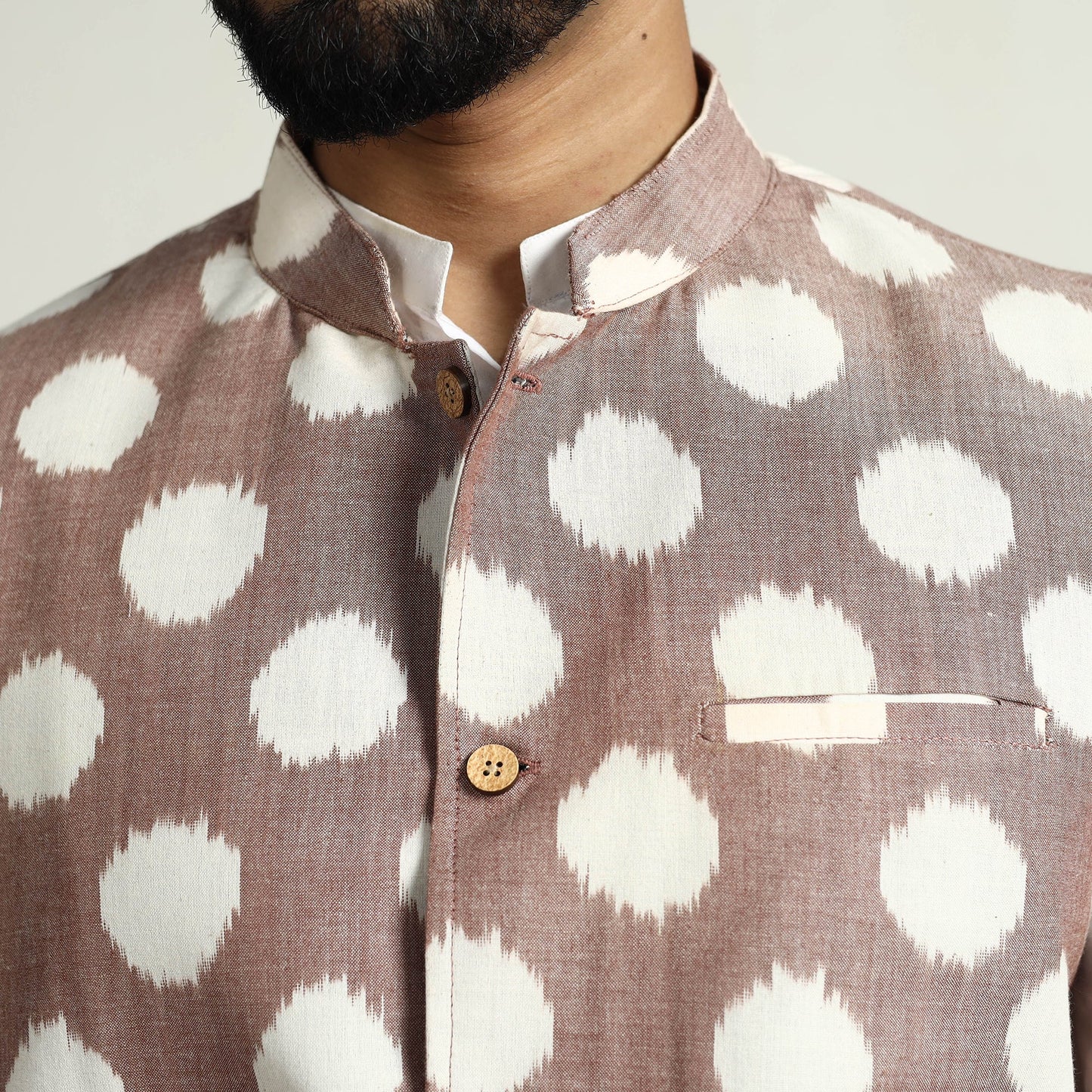 Pochampally Ikat Cotton Nehru Jacket