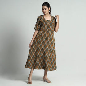  Pochampally Double Ikat Weave Cotton Dress 