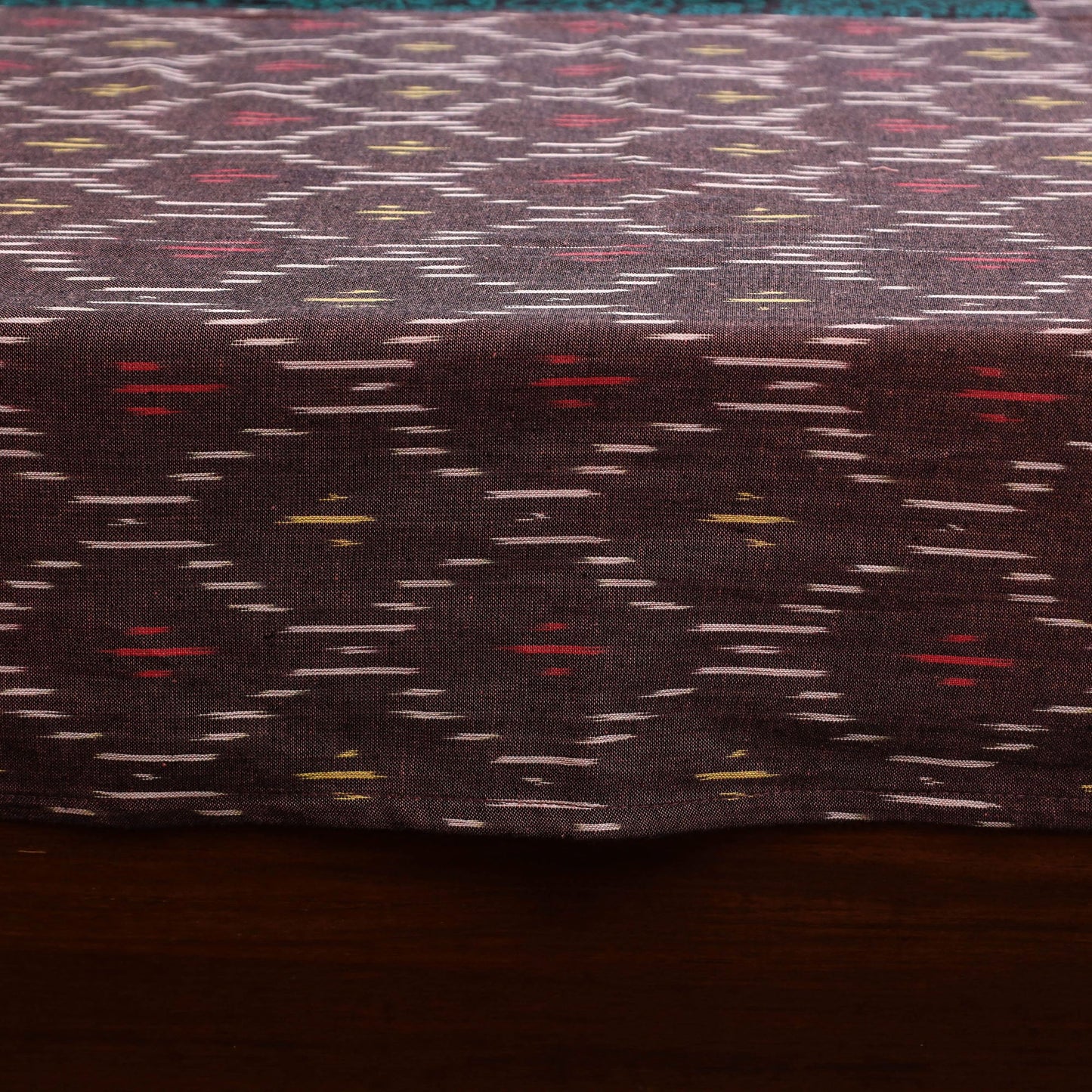 Pochampally ikat with bagh patch cotton bedsheet set 07
