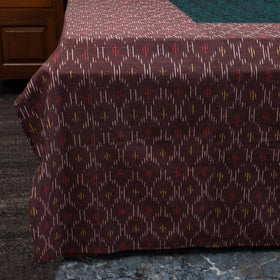 Pochampally ikat with bagh patch cotton bedsheet set 07
