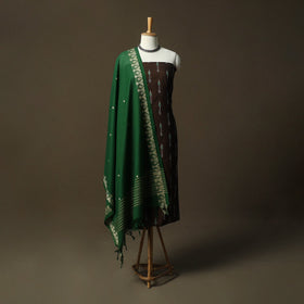 Pochampally ikat cotton 2pc unstitched dress material kurta