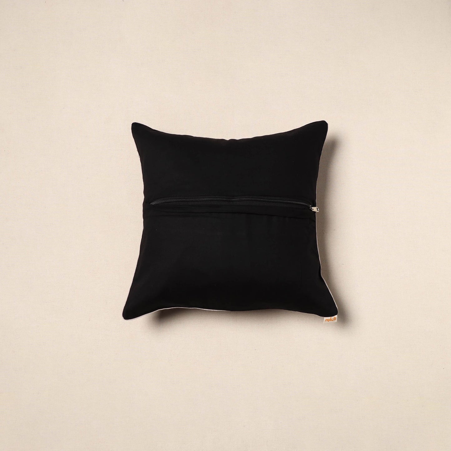 Brown - pochampally ikat cotton cushion cover 05