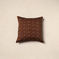 Brown - pochampally ikat cotton cushion cover 05
