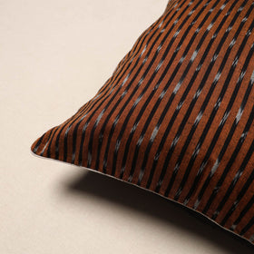Brown - pochampally ikat cotton cushion cover 05