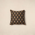 Brown - pochampally ikat cotton cushion cover 15