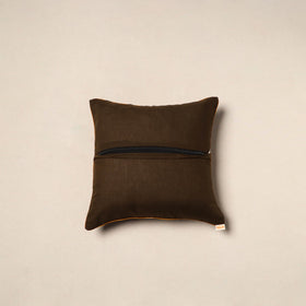 Brown - pochampally ikat cotton cushion cover 15