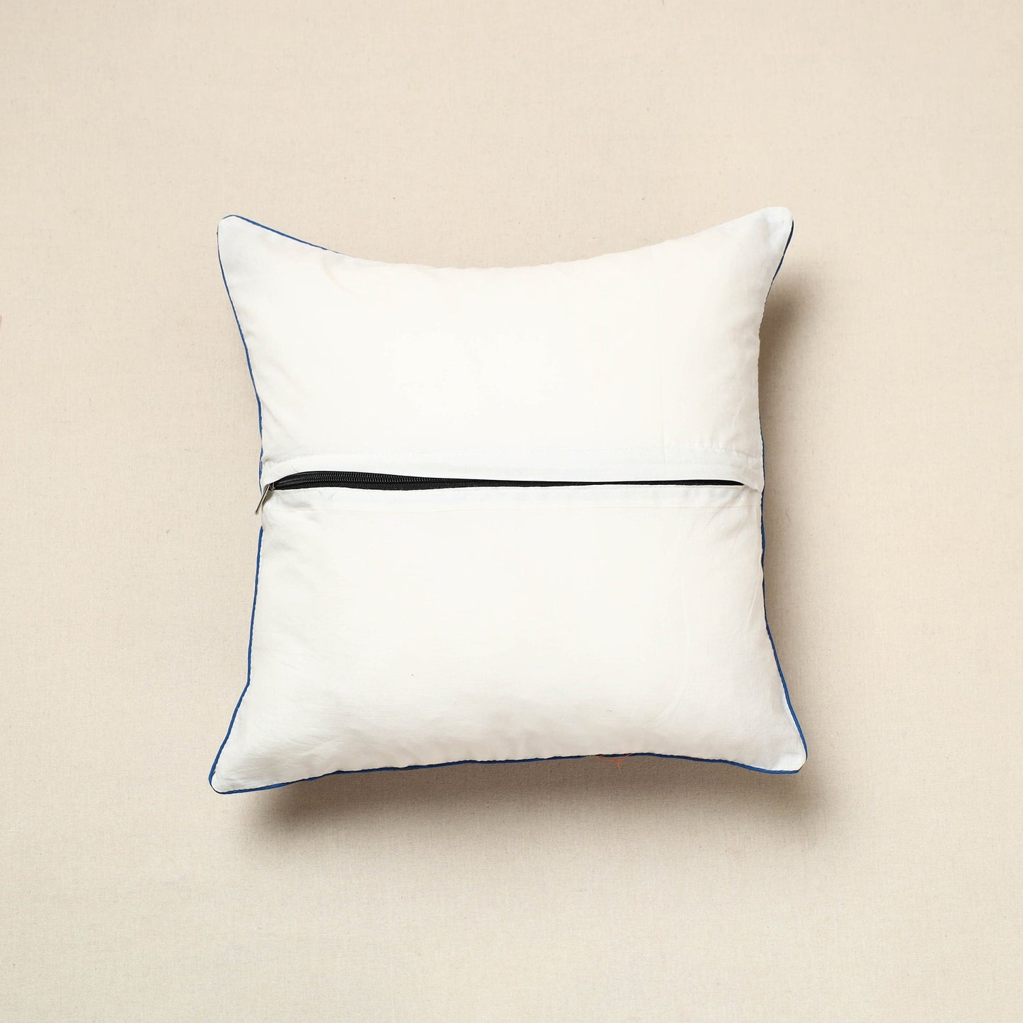 Brown Pochampally Ikat Cotton Cushion Cover (16 x 16 in) 21