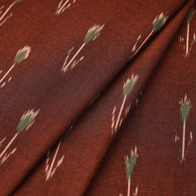 Brown Pochampally Ikat Cotton Fabric