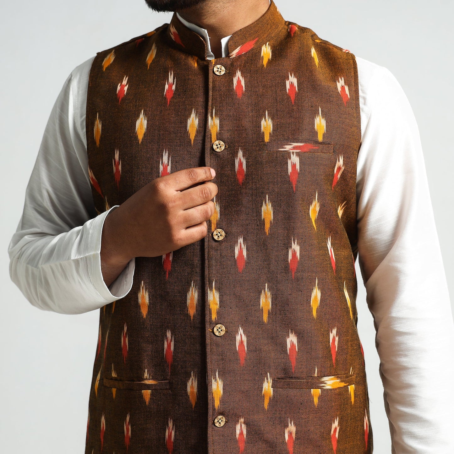 Pochampally Ikat Nehru Jacket
