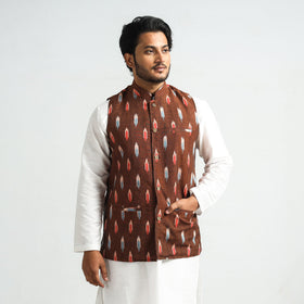 pochampally ikat nehru jacket