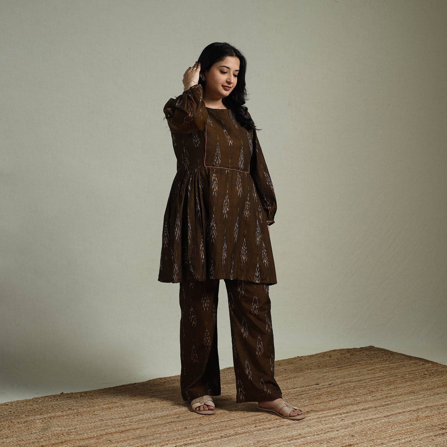 Pochampally ikat cotton co-ord set for women 03