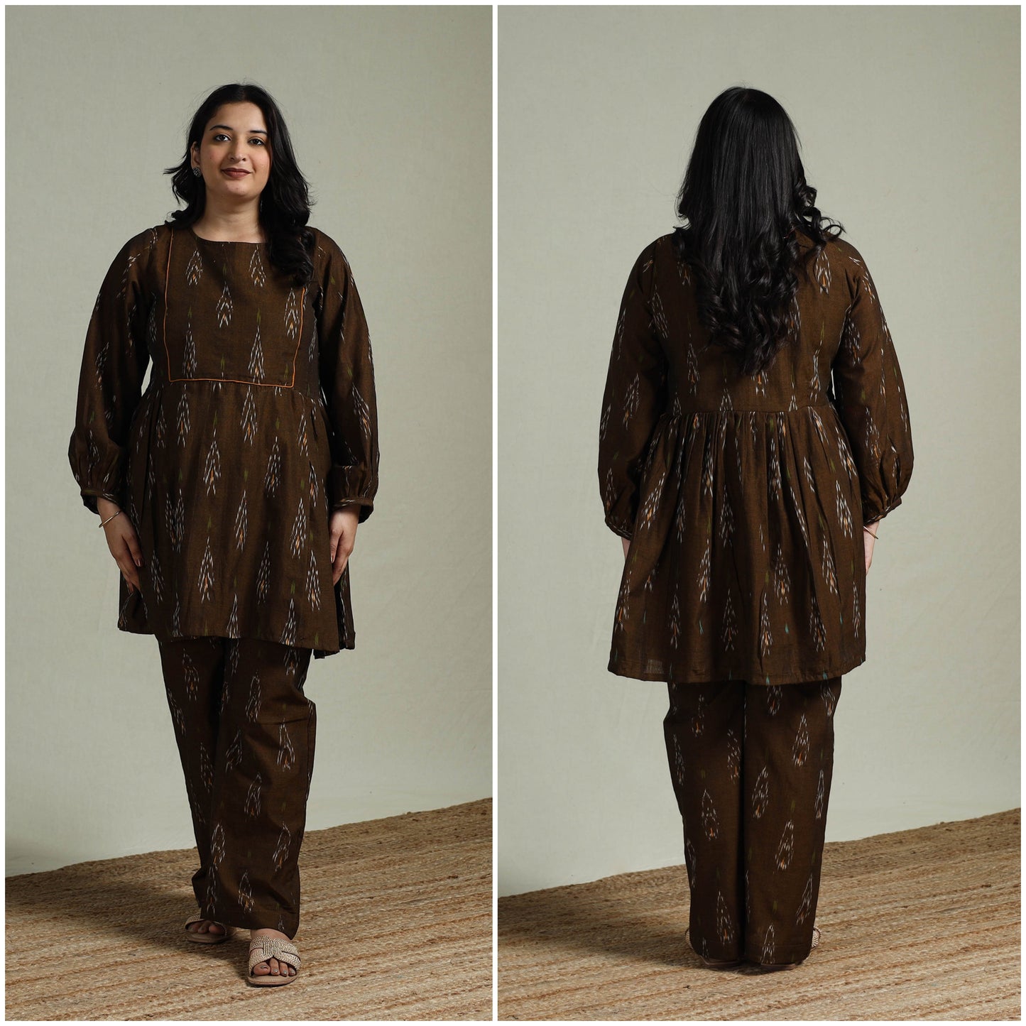 Pochampally ikat cotton co-ord set for women 03