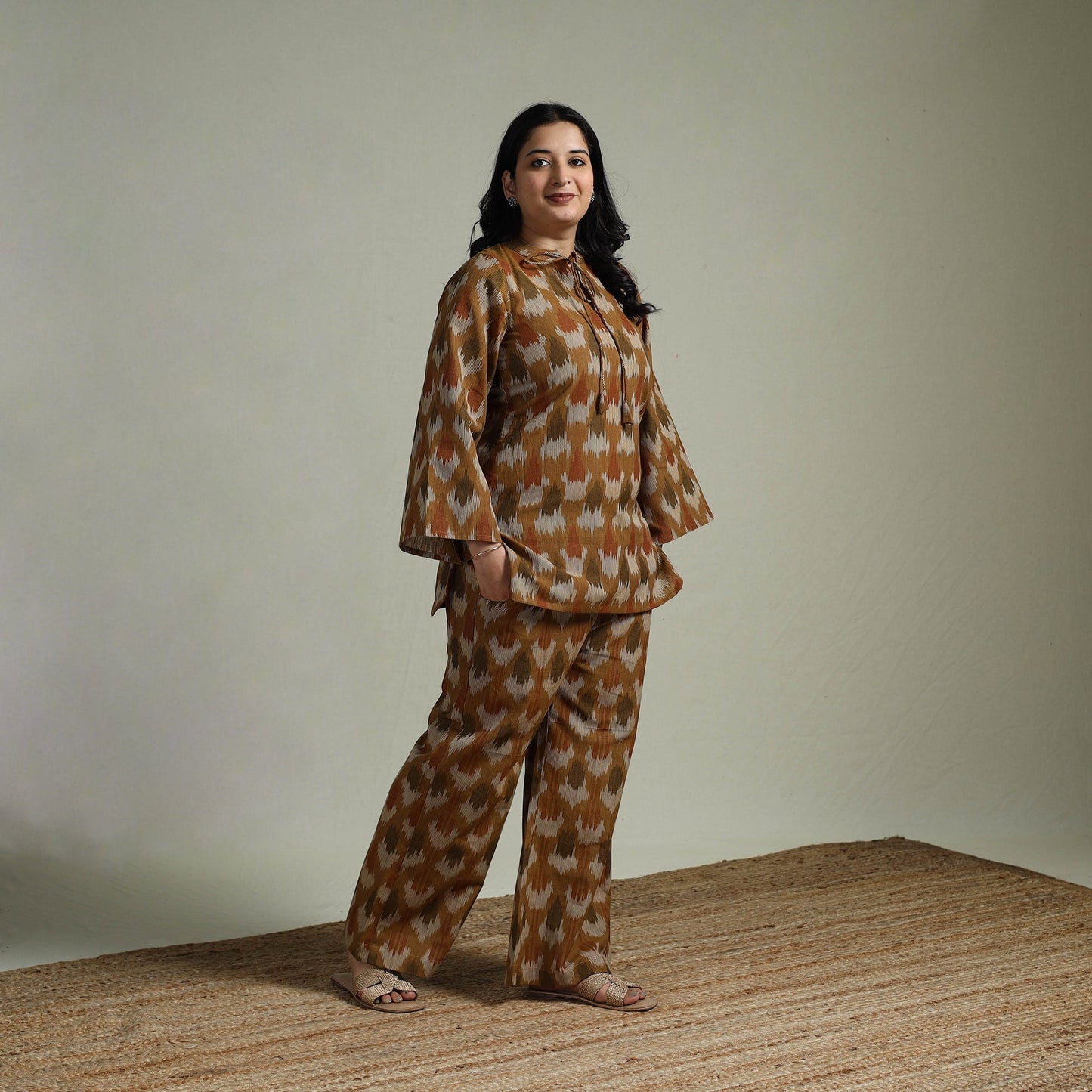 Pochampally ikat cotton co-ord set for women 17