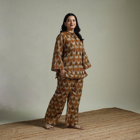 Pochampally ikat cotton co-ord set for women 17