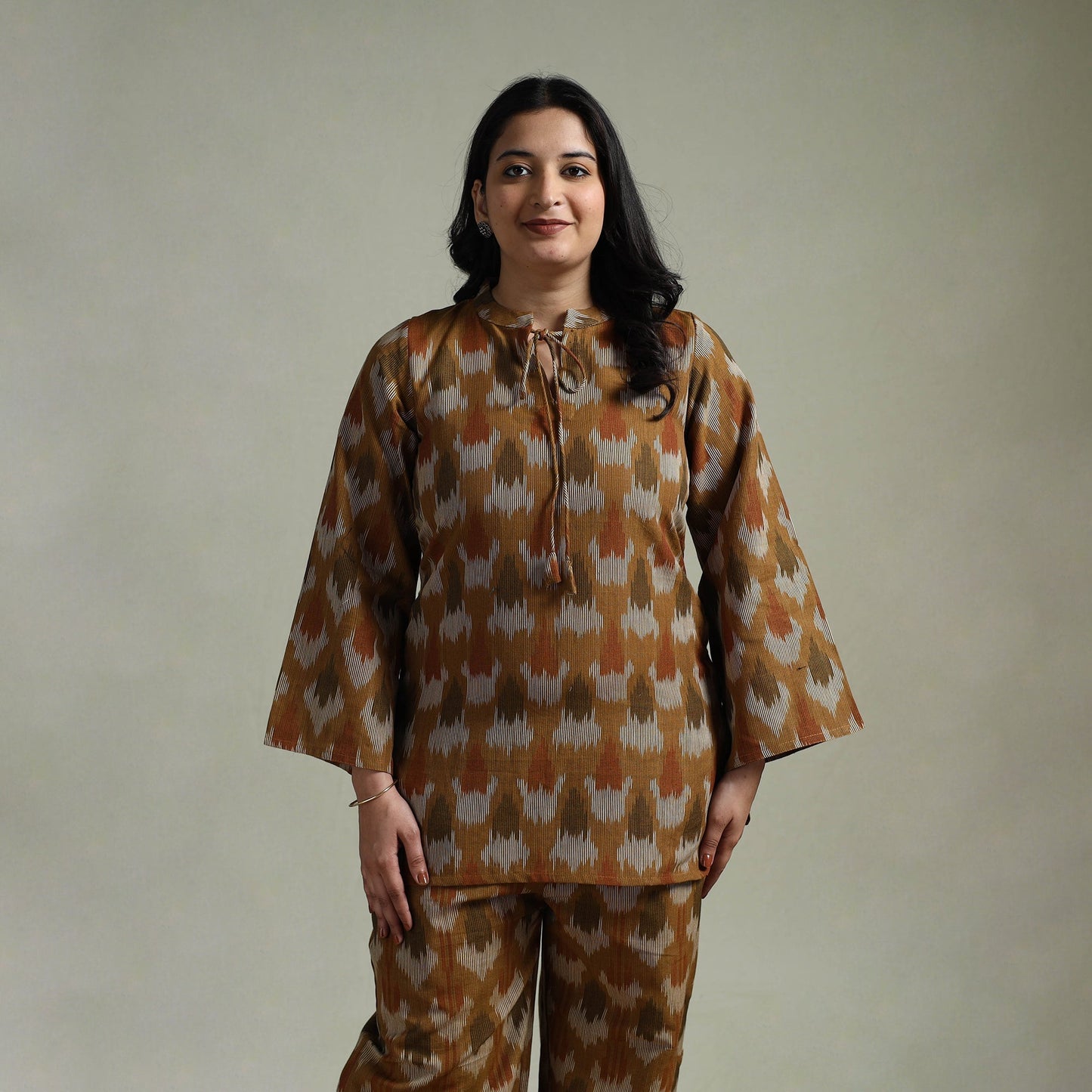 Pochampally ikat cotton co-ord set for women 17