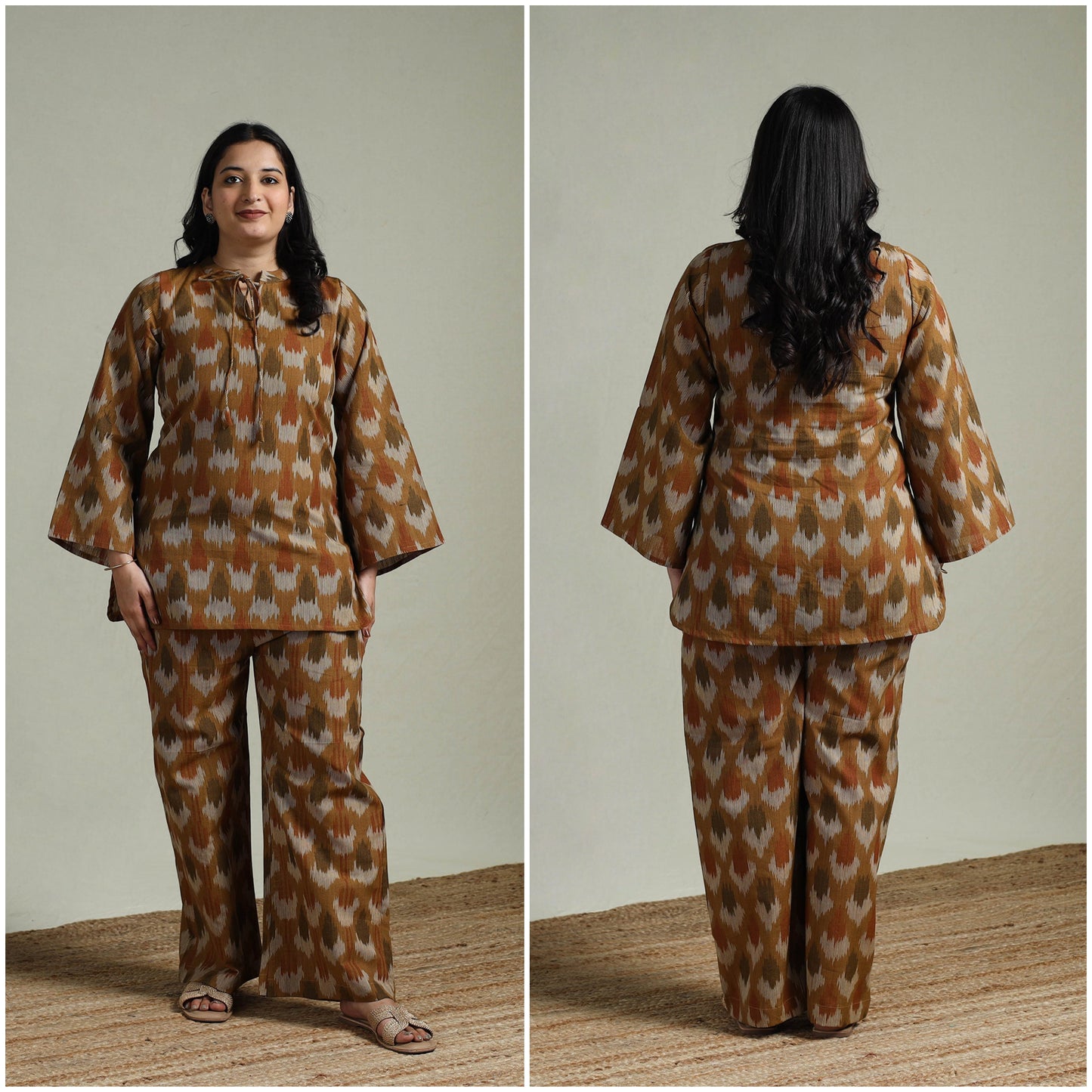 Pochampally ikat cotton co-ord set for women 17
