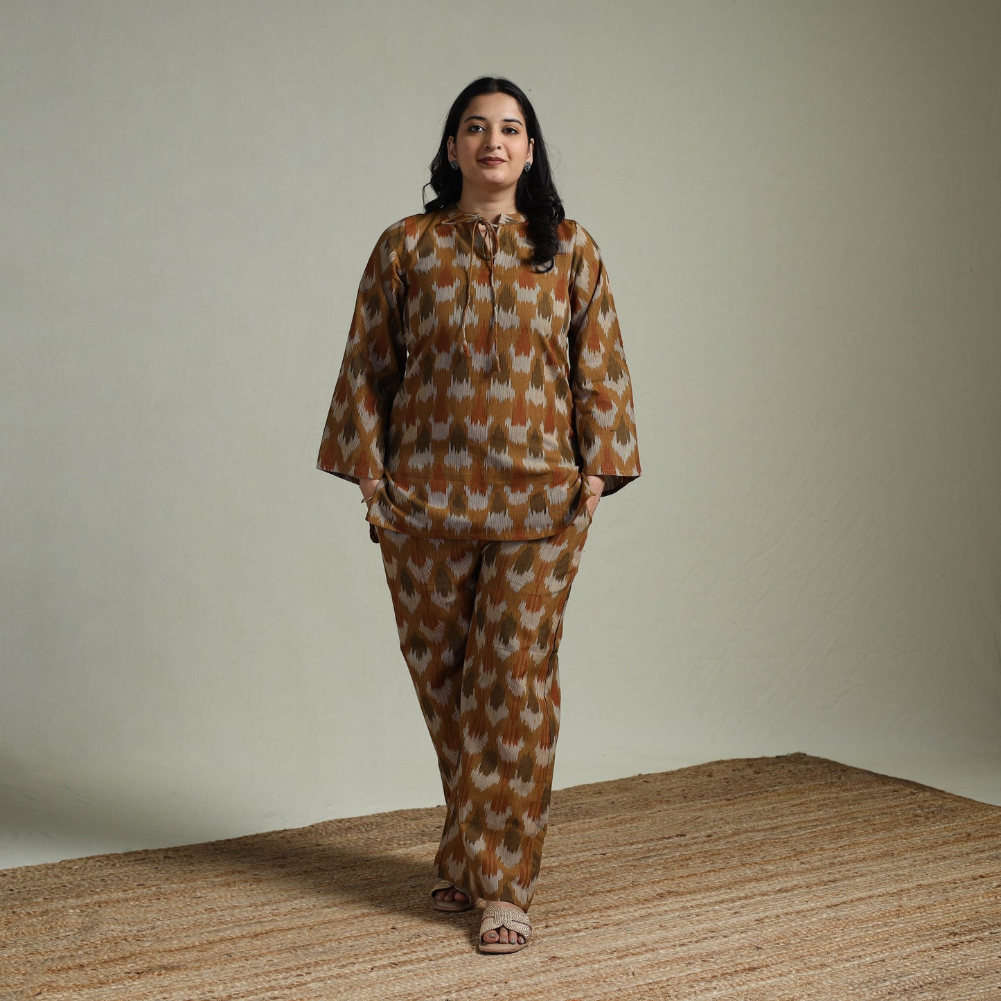 Pochampally ikat cotton co-ord set for women 17