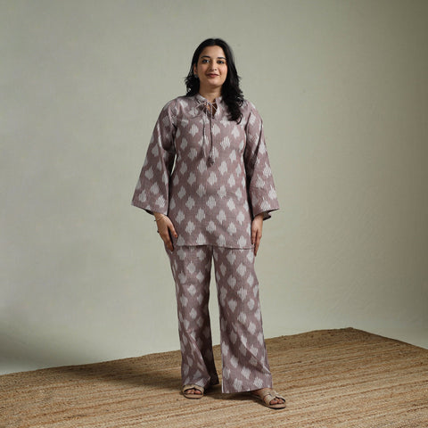 Pochampally ikat cotton co-ord set for women 18