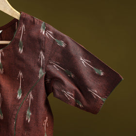 Pochampally ikat cotton readymade blouse 05 - handcrafted