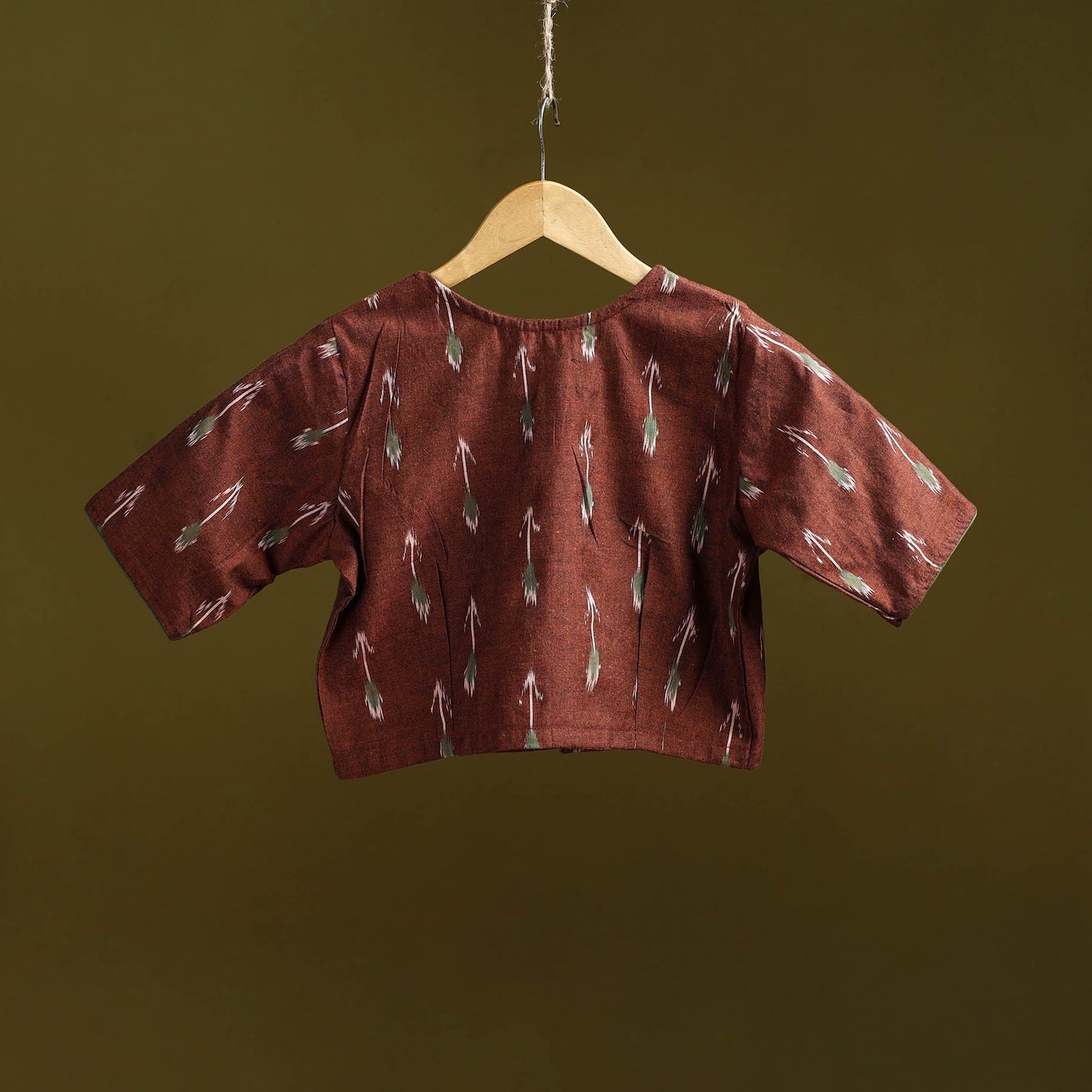 Pochampally ikat cotton readymade blouse 05 - handcrafted